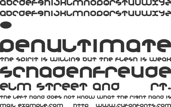 Dronecat font preview
