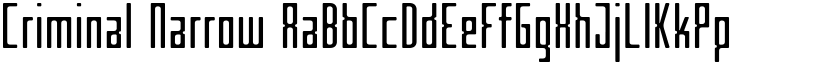 Criminal Narrow font