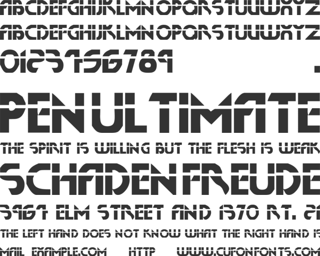 Runner font preview