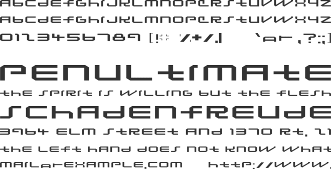 Lunasequent font preview
