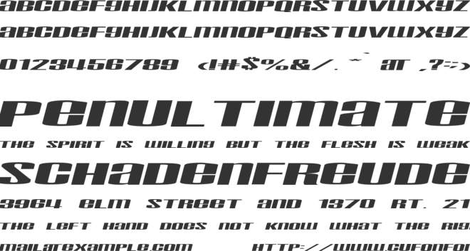 Taskeksem inflamerat font preview