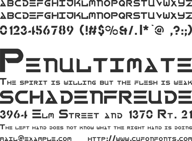Robotech Complete font preview