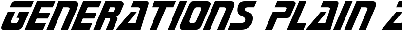 Generations Plain font