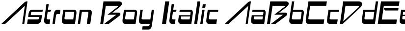 Astron Boy Italic font