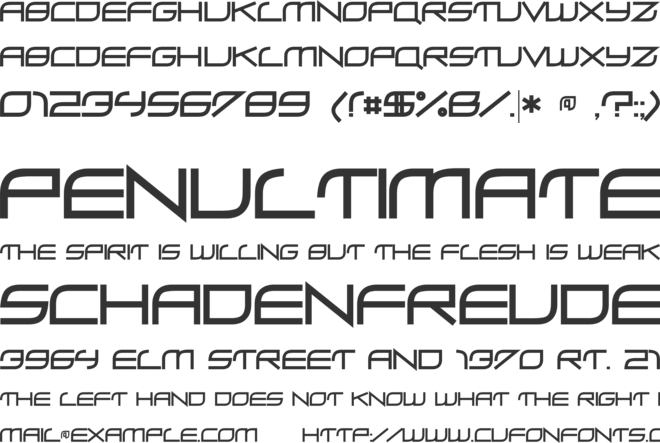 ZeroHour font preview
