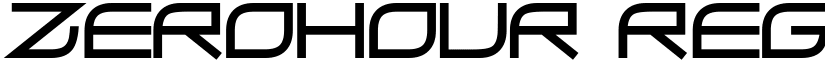ZeroHour Regular font