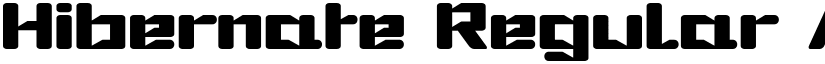 Hibernate Regular font