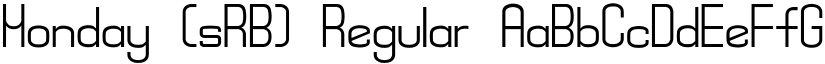 Monday (sRB) Regular font