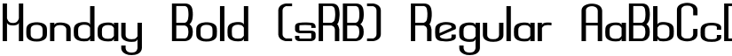 Monday Bold (sRB) Regular font