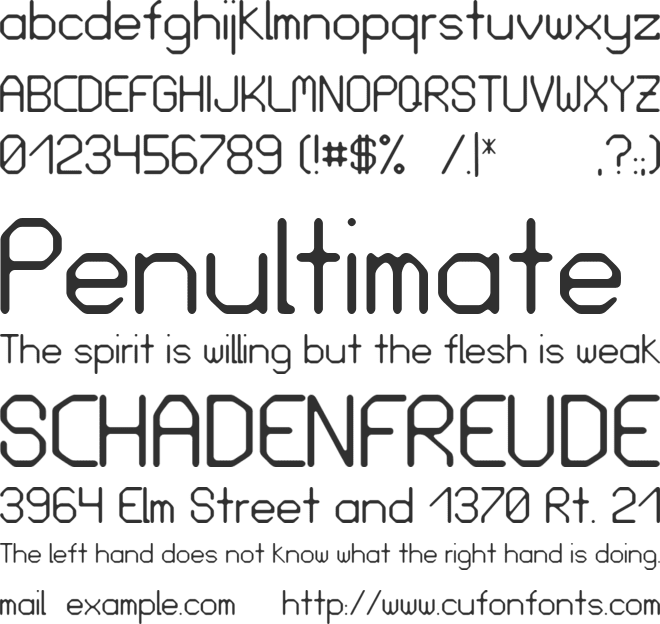 Love Parade font preview