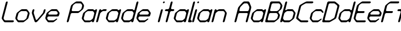 Love Parade italian font