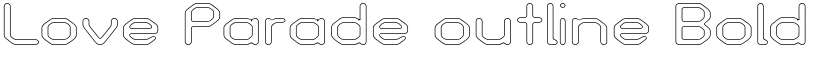 Love Parade outline Bold font