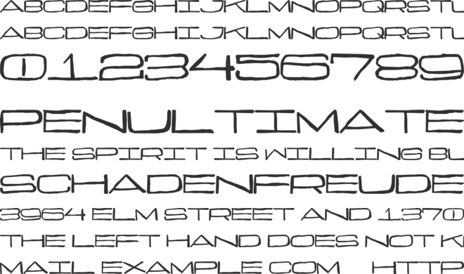 Curmudgeonly font preview