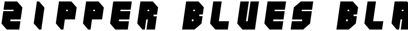 Zipper blues Black Regular font