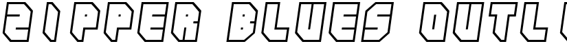 Zipper blues Outline Regular font
