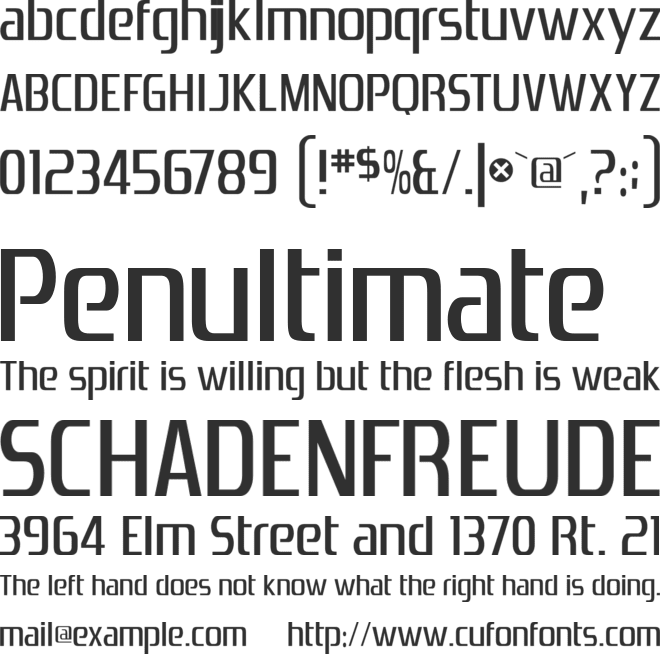 Zrnic font preview