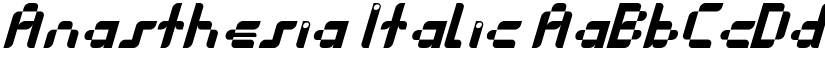 Anasthesia Italic font