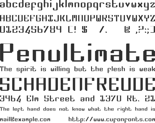 Zee Lance font preview