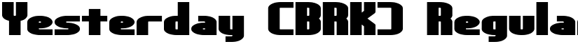 Yesterday (BRK) Regular font