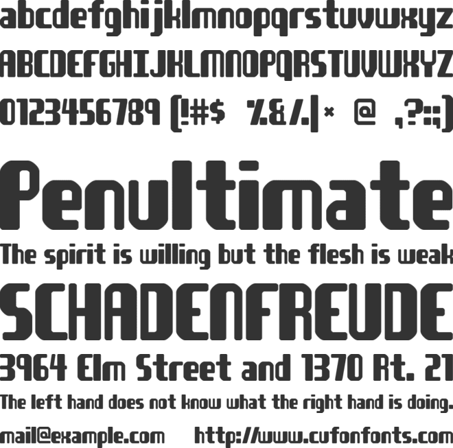 Young at heart font preview