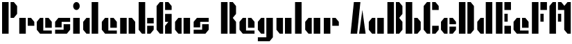 PresidentGas Regular font