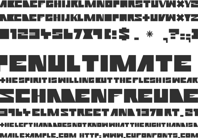 Rammstein Remix font preview