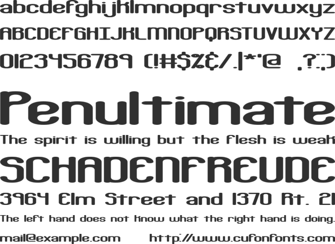 Bobcaygeon BRK font preview