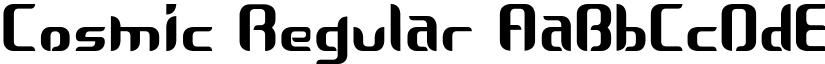 Cosmic Regular font