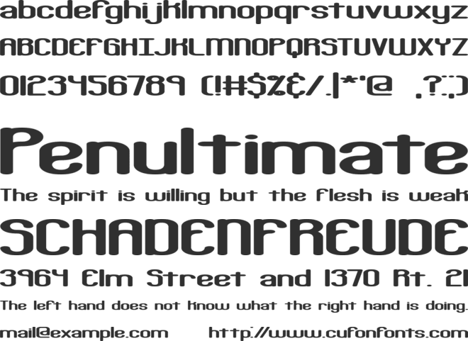 Bobcaygeon (BRK) font preview
