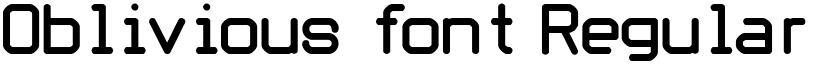 Oblivious font Regular font