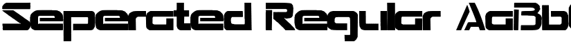 Seperated Regular font
