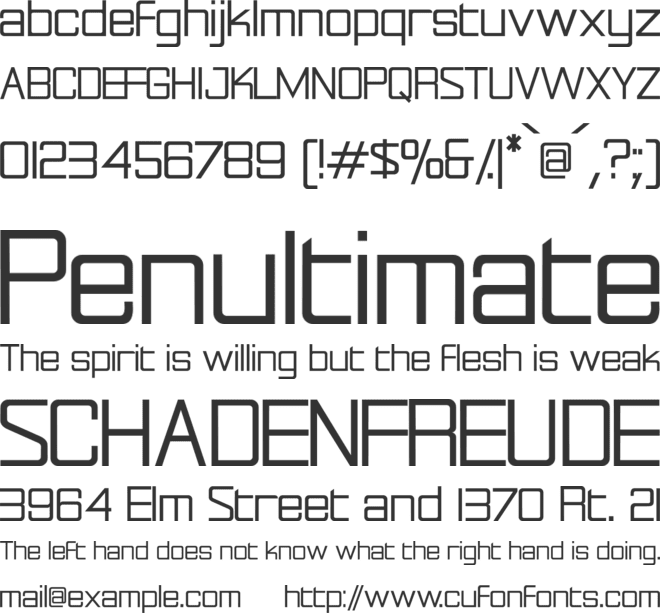 Rational Integer font preview