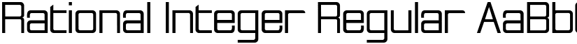 Rational Integer font download