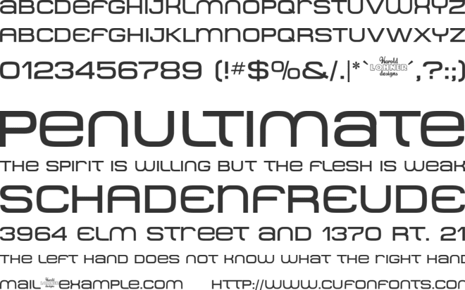 MetroDF font preview