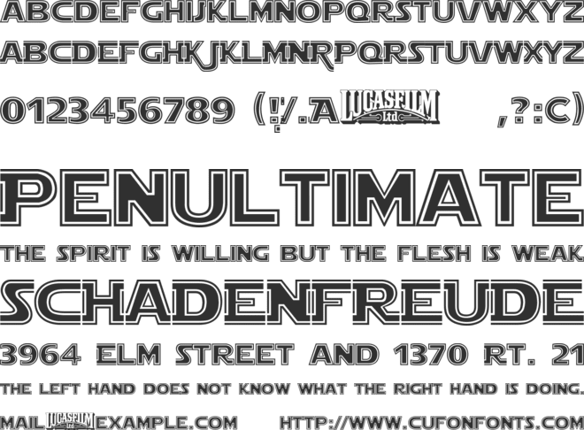 Star Jedi Outline font preview