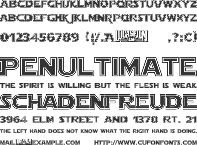 Star Jedi Outline font preview
