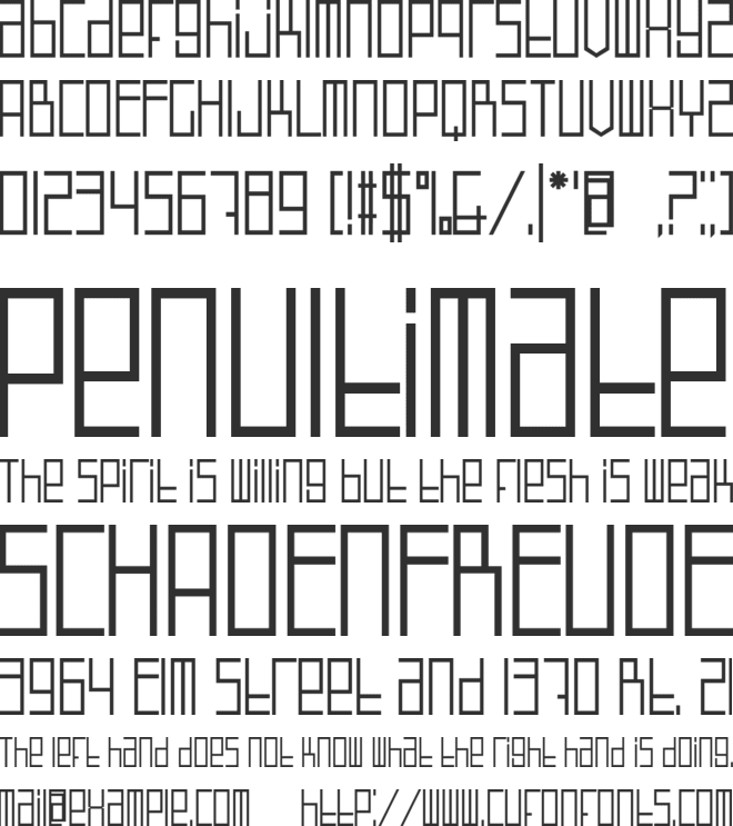 BN Defect font preview