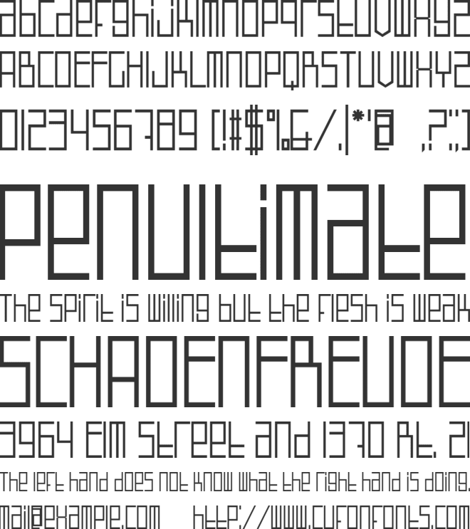 BN Defect font preview