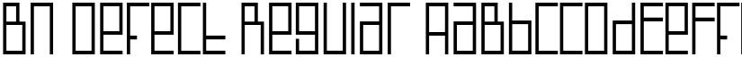 BN Defect Regular font