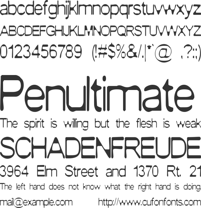 BN BoyfriEnd font preview