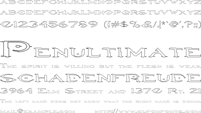 Halo Outline font preview
