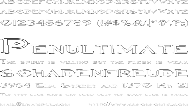 Halo Outline font preview