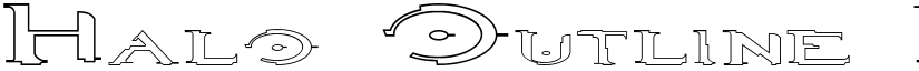 Halo Outline Regular font
