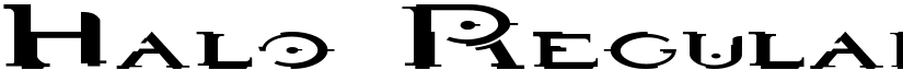 Halo Regular font