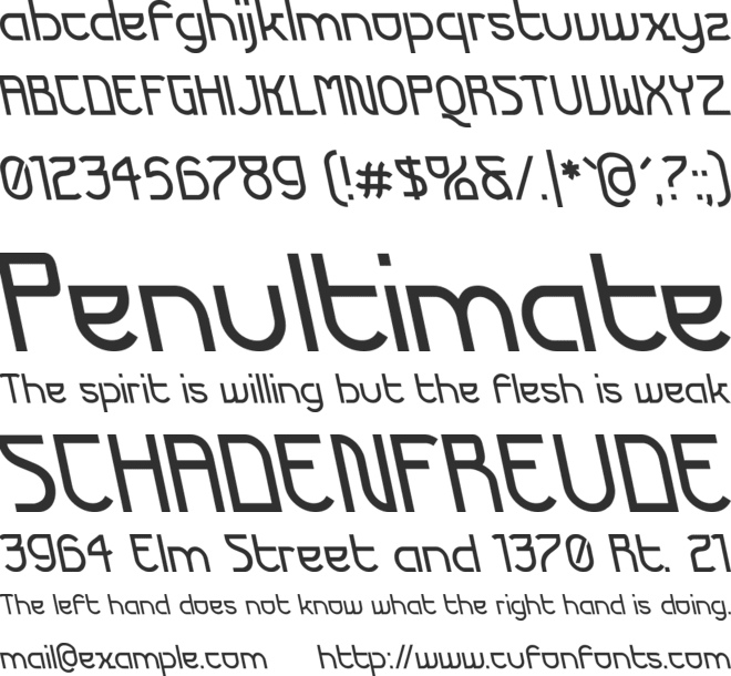 Back to the Futurex font preview