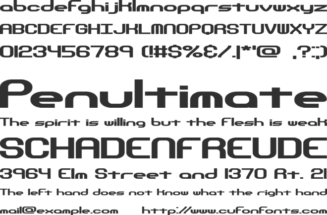 Hyperion Sunset BRK font preview