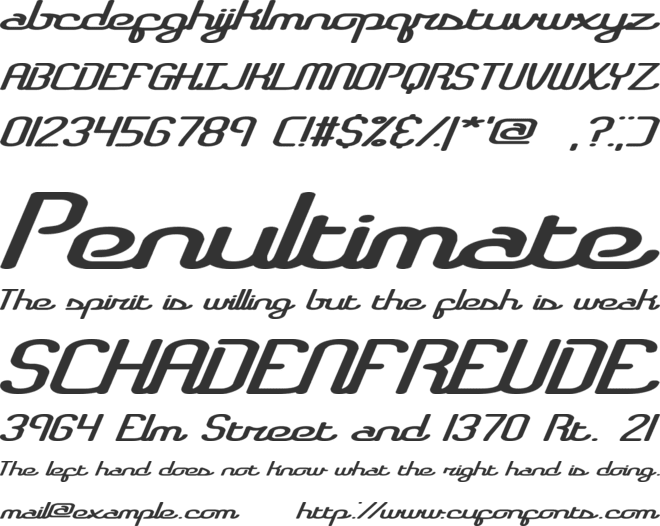 Registry BRK font preview