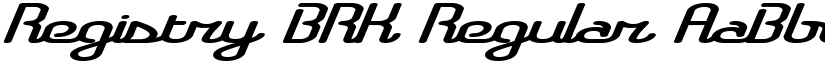Registry BRK Regular font