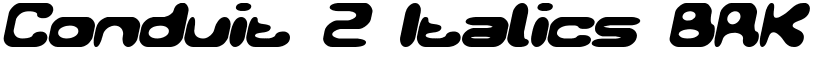 Conduit 2 Italics BRK Regular font