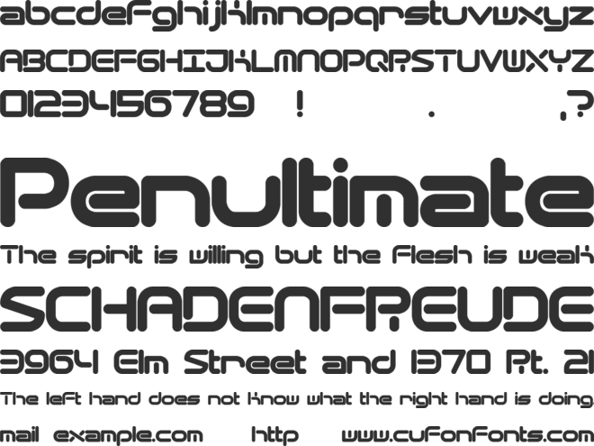 Quantum Round BRK font preview